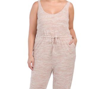 Eloquii Plus Soft Knit Jumpsuit Beige, women's size 14/16 NWT